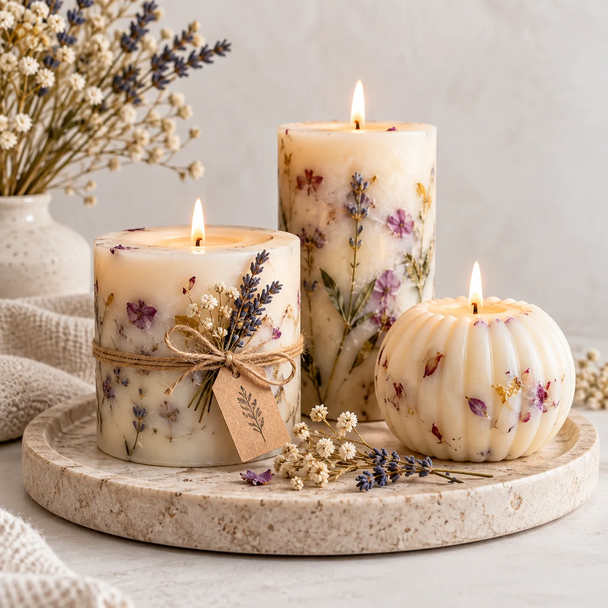 طقم شموع بلوم هاند ميد – Botanical Bloom